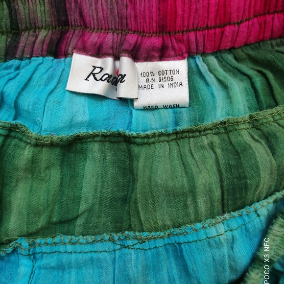 Tiered patchwork tiered maxi skirt M - Picture 6 of 6